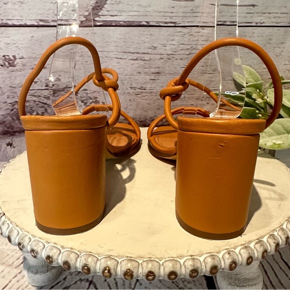 Urban Outfitters UO FIONA STRAPPY SANDAL IN NEUTRAL Tan Cognac Size 9 - Picture 9 of 10